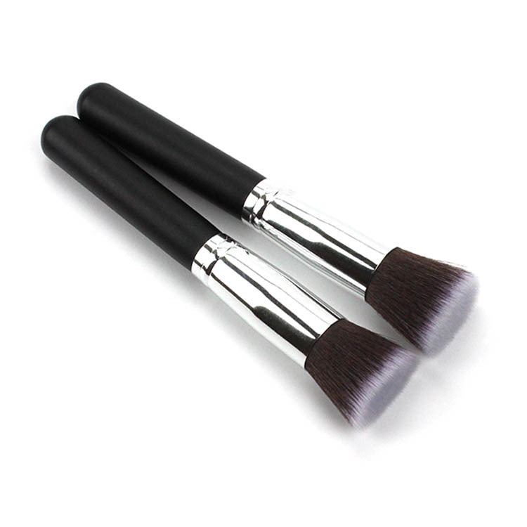 Duorime New 7pcs Black Oval Toothbrush Makeup Brush Set Cream Contour Powder